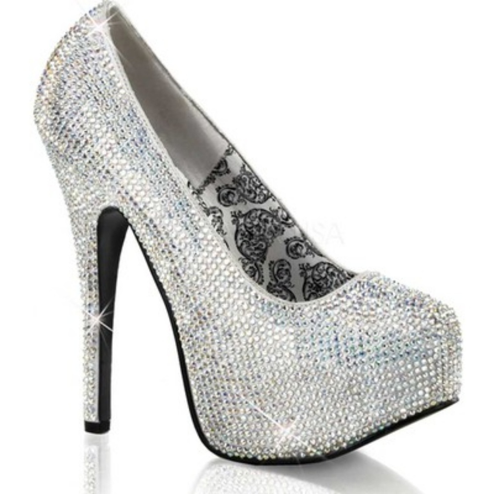 Bordello Teeze Rhinestone Heels size 9